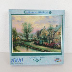 Thomas Kinkade Lamplight Lane 1000 Pc Jigsaw Puzzle Painter of Light Ceaco New